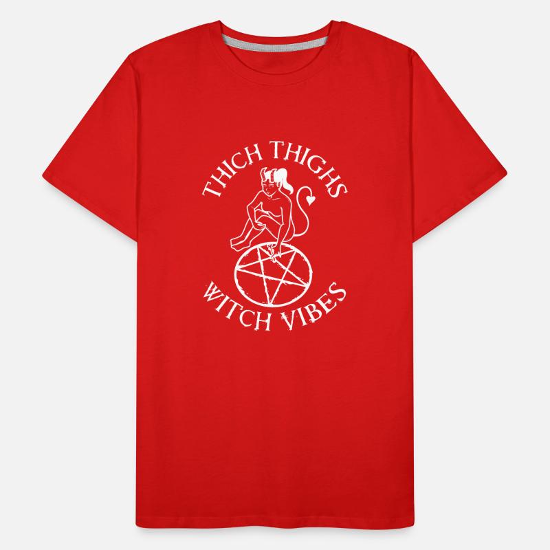 Thick Thighs Witch Vibes Men's Premium Organic T-Shirt