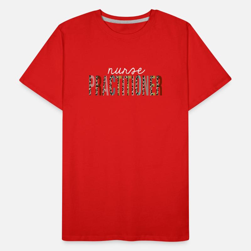 Krankenschwester Practitioner Leopard Print lustiges Geschenk Männer Premium Bio T-Shirt