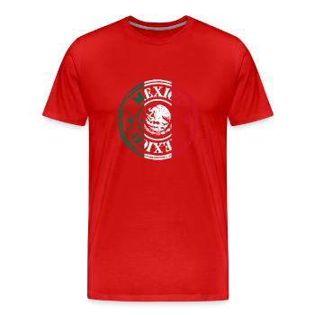 mexico Flagge stempel - Männer Premium Bio T-Shirt - Rot - Vorne - Damien (186cm)