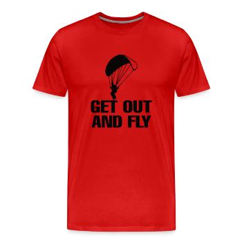 Paragliding Gleitschirmflieger Fallschirm Para - Männer Premium Bio T-Shirt - Rot - Vorne - Damien (186cm)