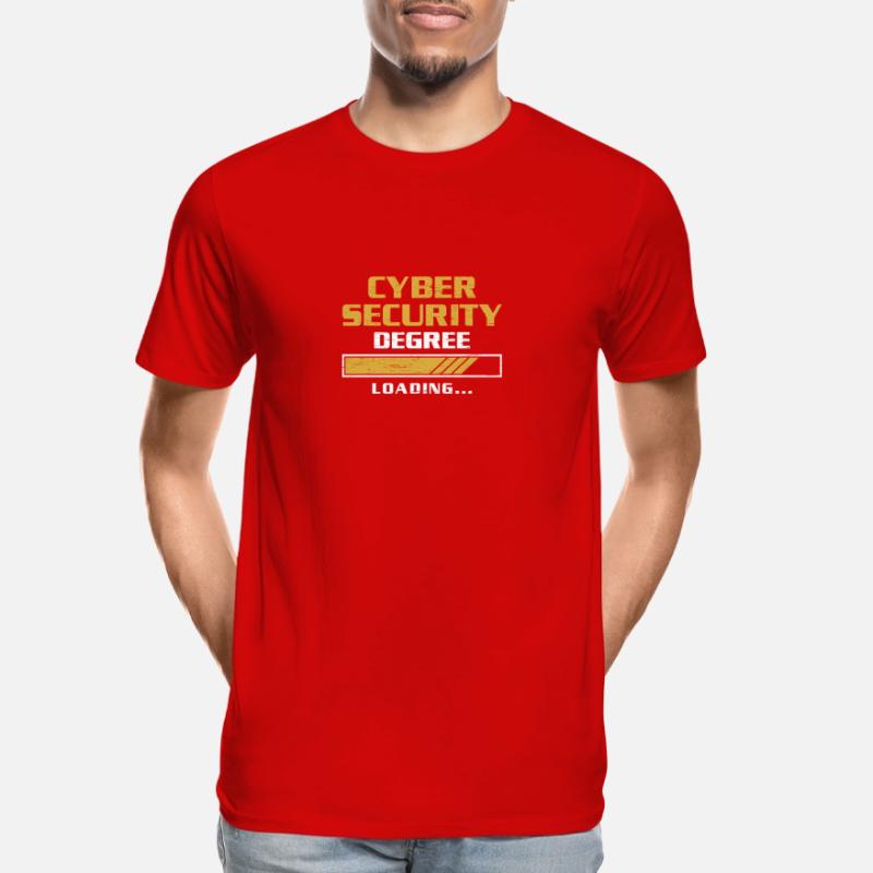 Hacking Cybersecurity Degree Loading Hacker Men's Premium Organic T-Shirt