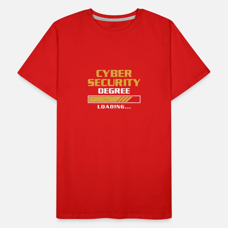 Hacking Cybersecurity Degree Loading Hacker Men's Premium Organic T-Shirt