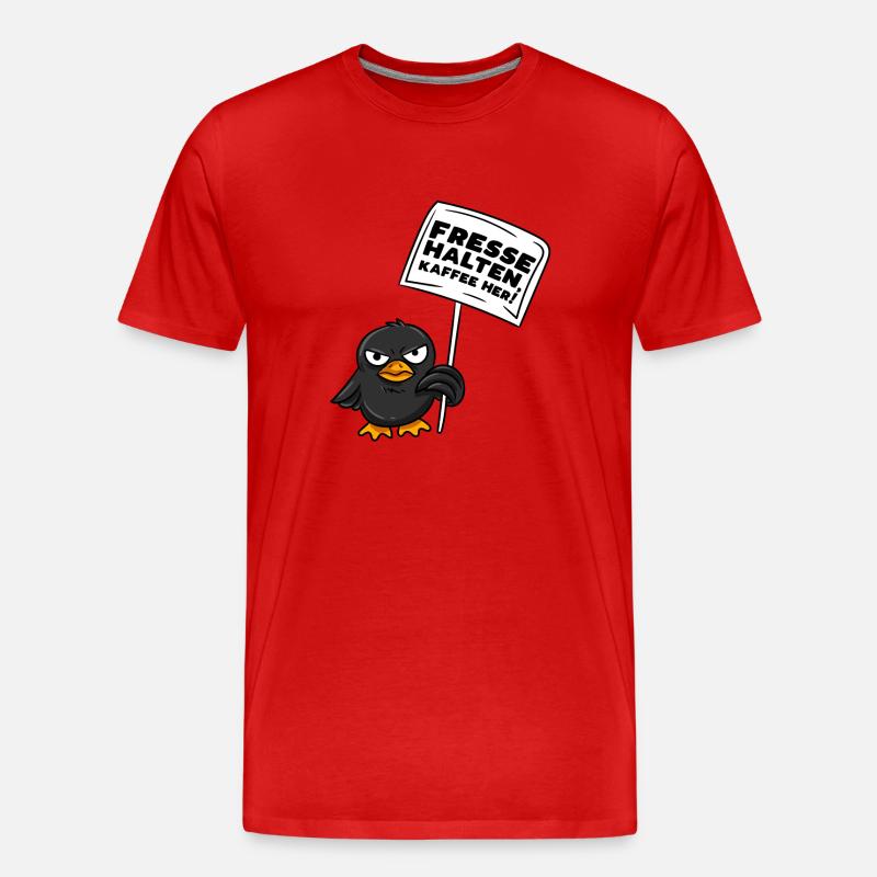 Kaffee - Männer Premium Bio T-Shirt - Rot