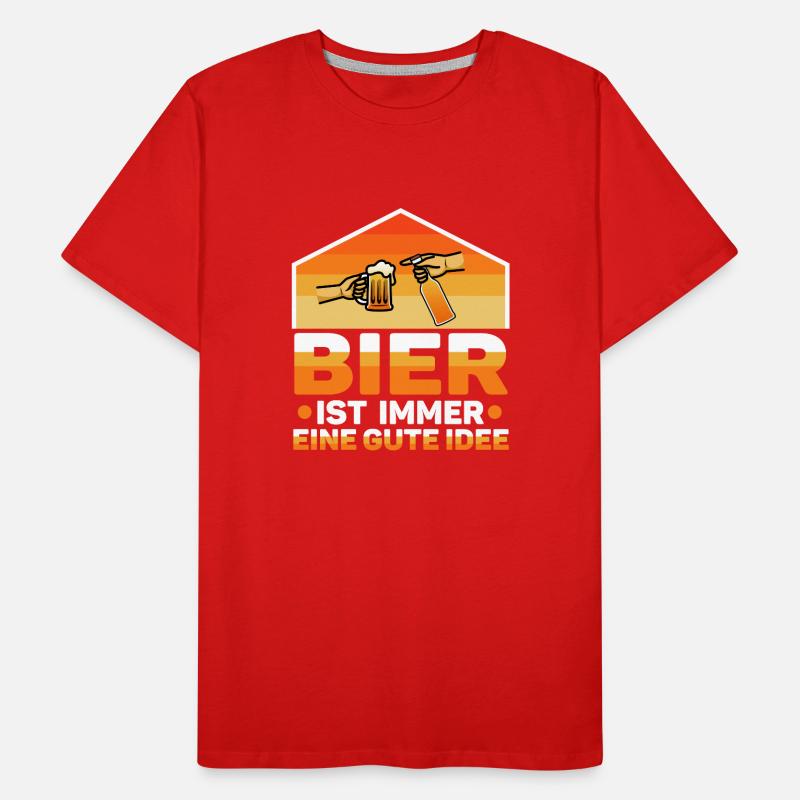 Bier ist immer eine gute idee Männer Premium Bio T-Shirt
