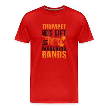 Fanfare de trompettiste - T-shirt bio Premium Homme - rouge - Devant - Damien (186cm)