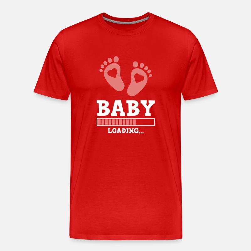 baby loading spruch - Männer Premium Bio T-Shirt - Rot