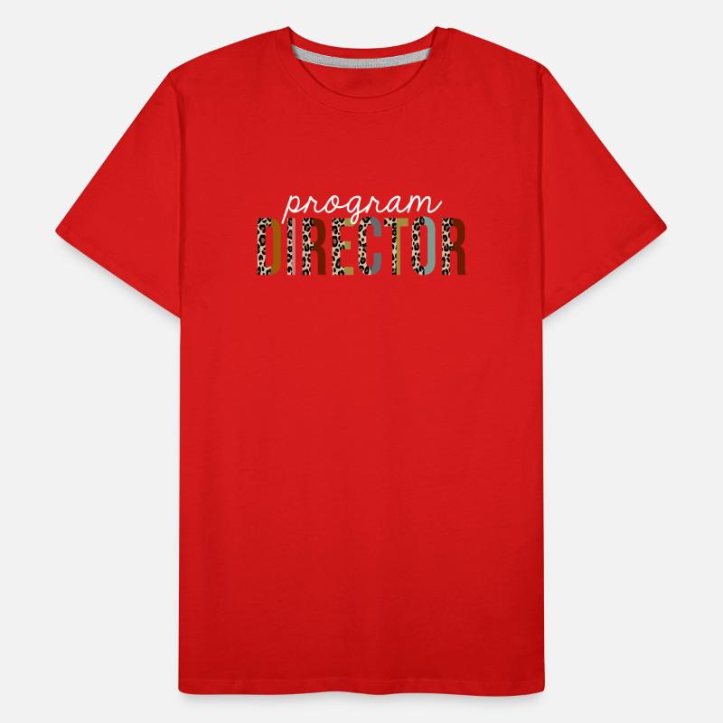 Program Director Leopard Print Funny Gift Men's Premium Organic T-Shirt