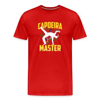 Capoeira Master Hobby Arts Martiaux Brésilien - T-shirt bio Premium Homme - rouge - Devant - Damien (186cm)