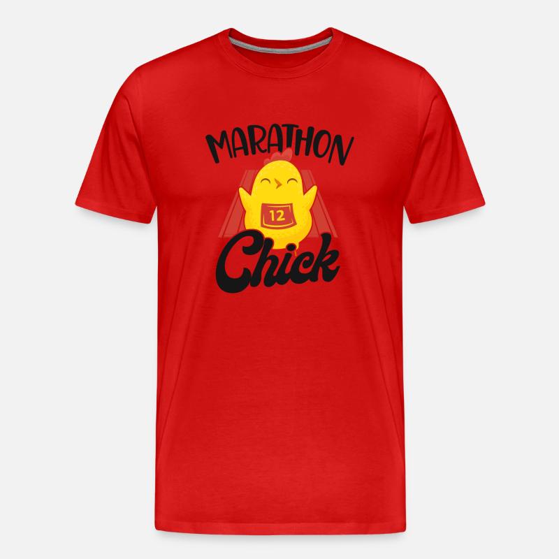 Running Runner Half Marathon - Männer Premium Bio T-Shirt - Rot
