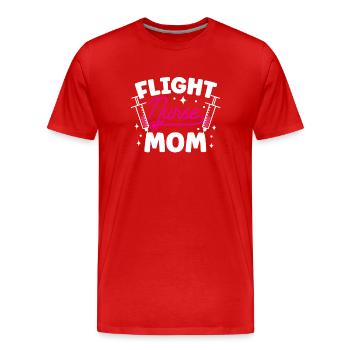 Flight Nurse Mama Flight Doctor Flight Nurse - Men's Premium Organic T-Shirt - red - Front - Damien (186cm)