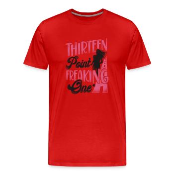 Running Runner Half Marathon - Men's Premium Organic T-Shirt - red - Front - Damien (186cm)