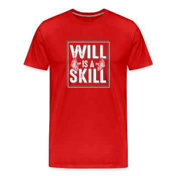 workout fitness - Männer Premium Bio T-Shirt - Rot - Vorne - Damien (186cm)