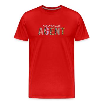 Agent de revenu Leopard Print Drôle cadeau - T-shirt bio Premium Homme - rouge - Devant - Damien (186cm)