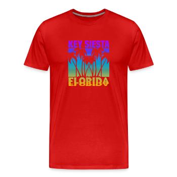 Key Siesta Floride - T-shirt bio Premium Homme - rouge - Devant - Damien (186cm)