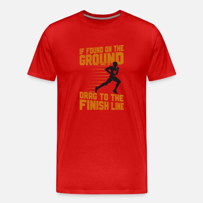 Running Runner Half Marathon - Männer Premium Bio T-Shirt - Rot