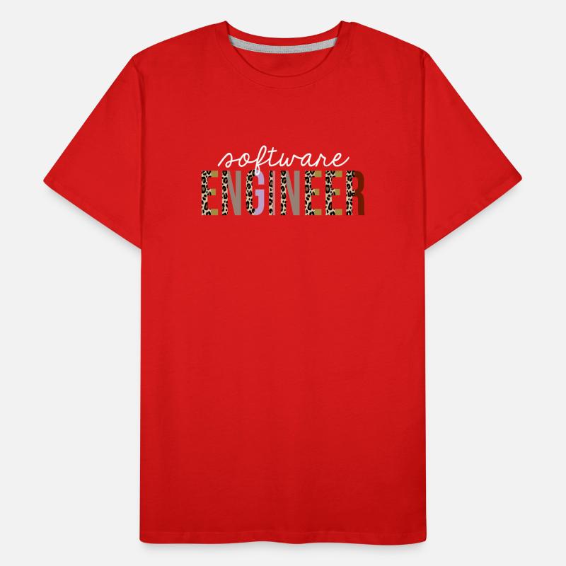 Software engineer Leopard Print Funny Gift Men's Premium Organic T-Shirt