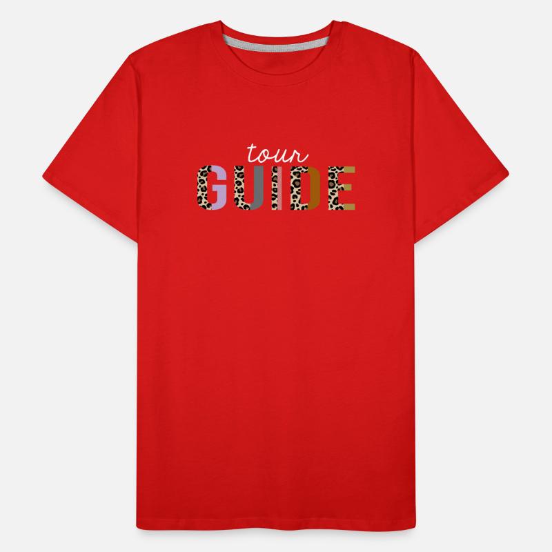 Tour Guide Leopard Print Funny Gift Men's Premium Organic T-Shirt