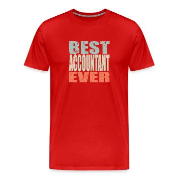 Best Buchhalter ever Buchhalter Geschenk - Männer Premium Bio T-Shirt - Rot - Vorne - Damien (186cm)