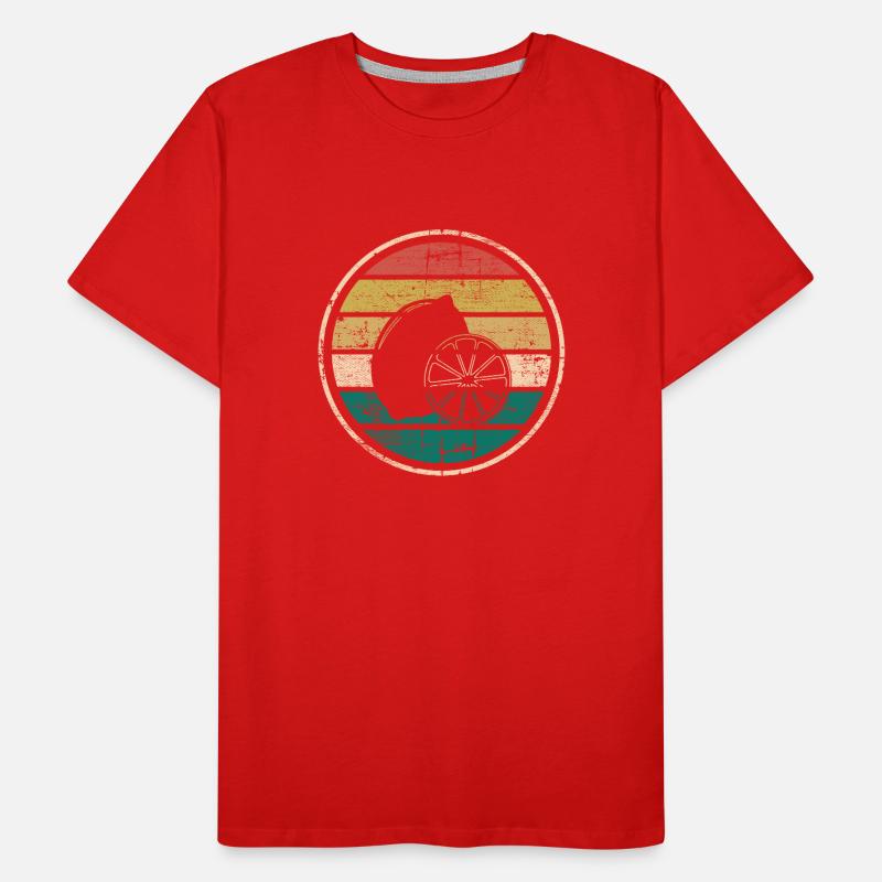 Lemon Fruit Lover Retro Lemonade Idée cadeau T-shirt bio Premium Homme
