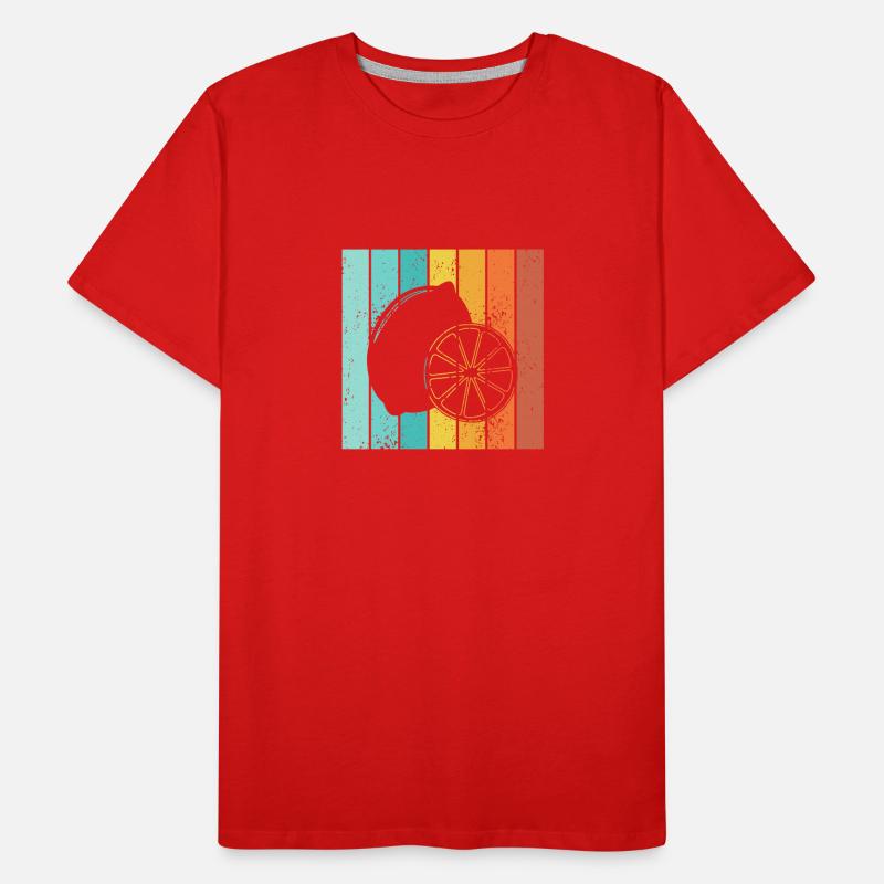Lemon Fruit Lover Retro Lemonade Idée cadeau T-shirt bio Premium Homme