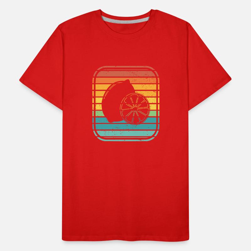 Lemon Fruit Lover Retro Lemonade Idée cadeau T-shirt bio Premium Homme