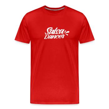Salsa Tänzer Tanz Tanzen Hobby - Männer Premium Bio T-Shirt - Rot - Vorne - Damien (186cm)