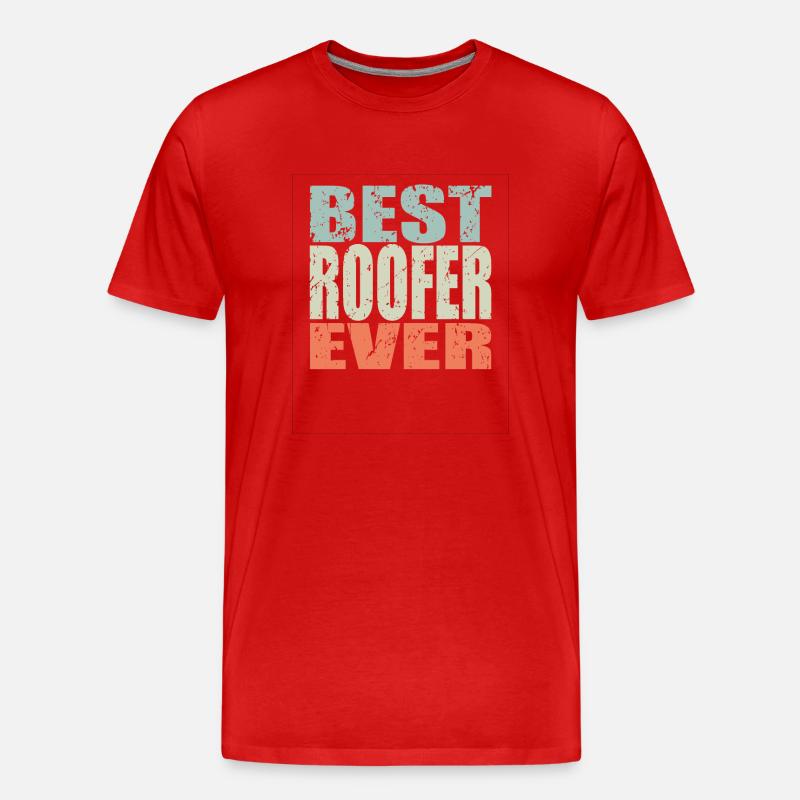 Best Dachdecker ever Dachdecker Geschenk - Männer Premium Bio T-Shirt - Rot