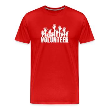 Freiwilliger Ehrenamt Freiwillig Ehrenamtlicher - Männer Premium Bio T-Shirt - Rot - Vorne - Damien (186cm)