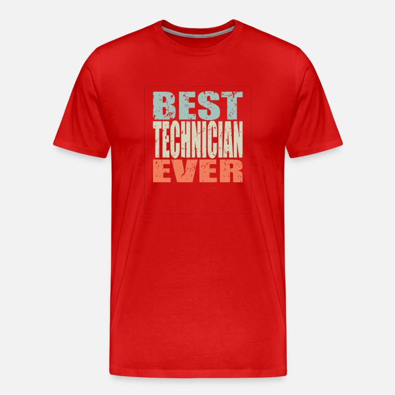 Best Techniker ever Techniker Geschenk - Männer Premium Bio T-Shirt - Rot