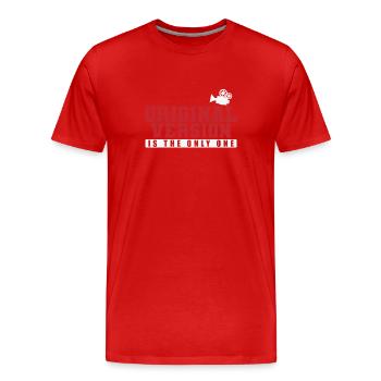 Original Version is the only One Movies - Men's Premium Organic T-Shirt - red - Front - Damien (186cm)