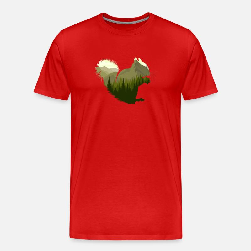 Eichhörnchen Wald - Männer Premium Bio T-Shirt - Rot