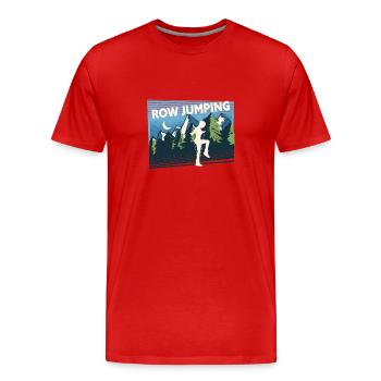 Corde à sauter Corde Sauteuse Femme - T-shirt bio Premium Homme - rouge - Devant - Damien (186cm)
