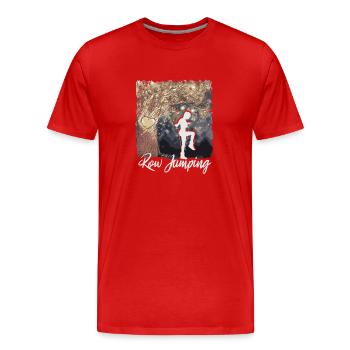 Corde à sauter Corde Sauteuse Femme - T-shirt bio Premium Homme - rouge - Devant - Damien (186cm)