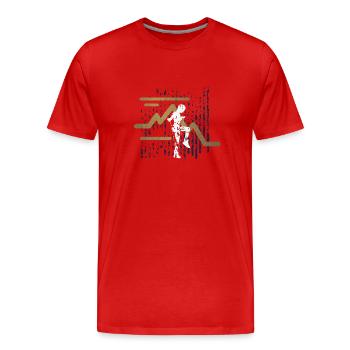 Corde à sauter Corde Sauteuse Femme - T-shirt bio Premium Homme - rouge - Devant - Damien (186cm)