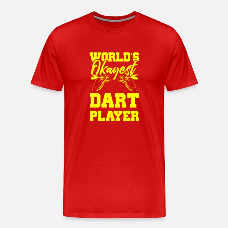 bester dart spieler - Männer Premium Bio T-Shirt - Rot