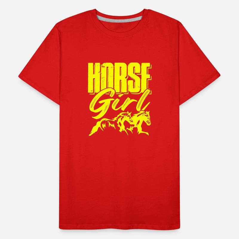 pferde mädchen Männer Premium Bio T-Shirt