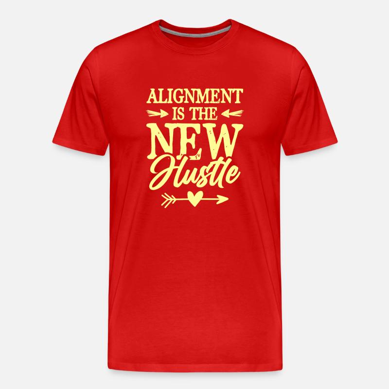 hustle spruch - Männer Premium Bio T-Shirt - Rot