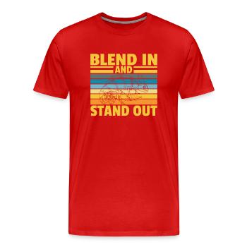 Se fondre et se démarquer - T-shirt bio Premium Homme - rouge - Devant - Damien (186cm)