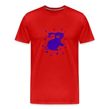 Rabbit - Rabbit - Nature Conservation - Men's Premium Organic T-Shirt - red - Front - Damien (186cm)