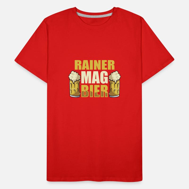 Rainer mag Bier Name Geburtstag Männer Premium Bio T-Shirt