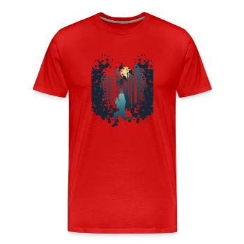 Skyline HIIT - Men's Premium Organic T-Shirt - red - Front - Damien (186cm)