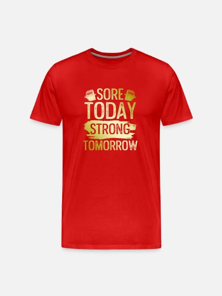 strong fitness - Men's Premium Organic T-Shirt - red
