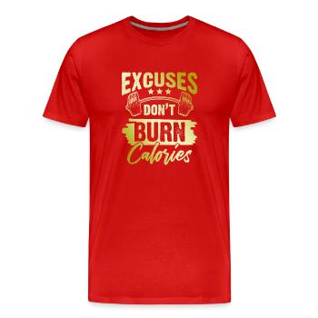 kalorien verbrennen fitness - Männer Premium Bio T-Shirt - Rot - Vorne - Damien (186cm)