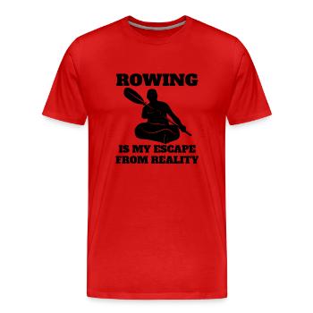 Rameurs drôles de club d’aviron rameur disant rameur - T-shirt bio Premium Homme - rouge - Devant - Damien (186cm)