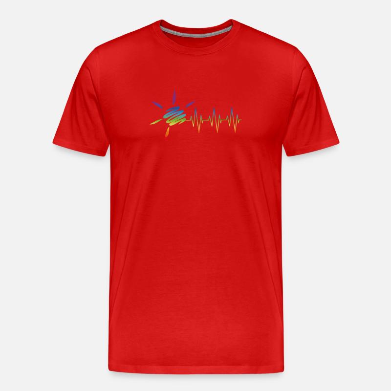 Frequenz Der Sommersonne - Männer Premium Bio T-Shirt - Rot