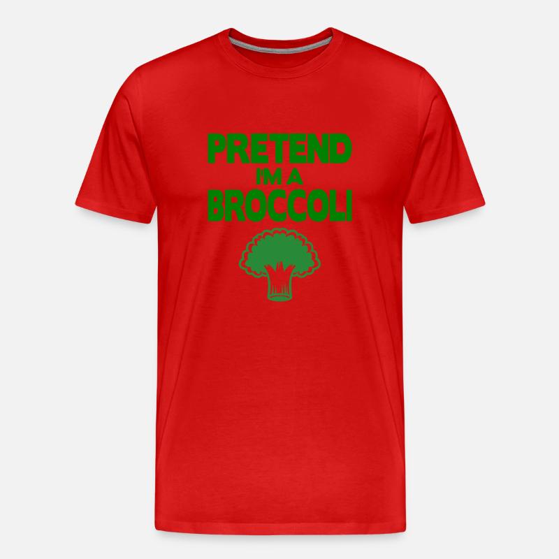 Pretend i'm a Broccoli - Männer Premium Bio T-Shirt - Rot