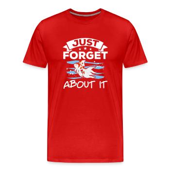 Just forget about aquarist fish farming G - Men's Premium Organic T-Shirt - red - Front - Damien (186cm)