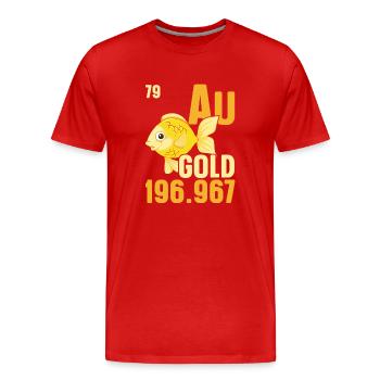 Goldfish Underwater Fish Aquarist Fishing - Men's Premium Organic T-Shirt - red - Front - Damien (186cm)