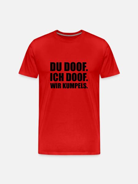 freunde fuer ewig - Männer Premium Bio T-Shirt - Rot