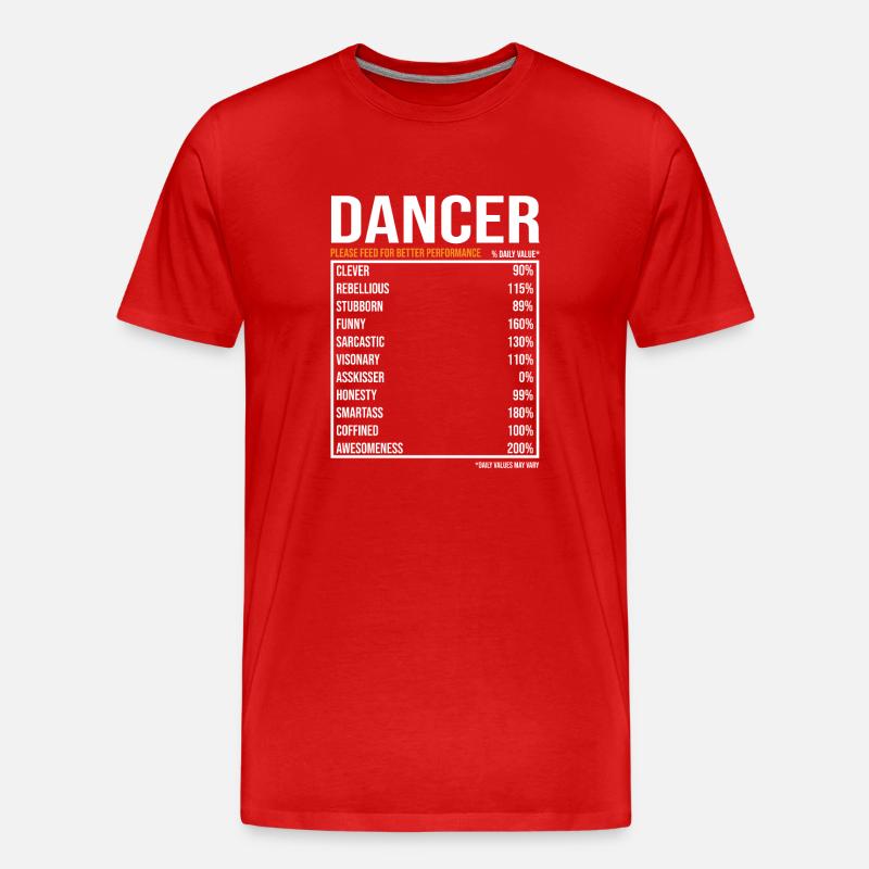 Dancer Dancer Dance Gift - Men's Premium Organic T-Shirt - red